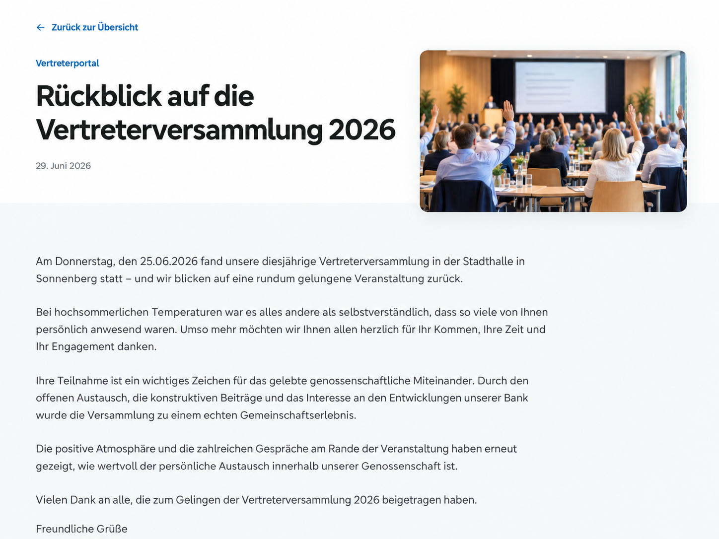 Einblick in redaktionelle Inhalte